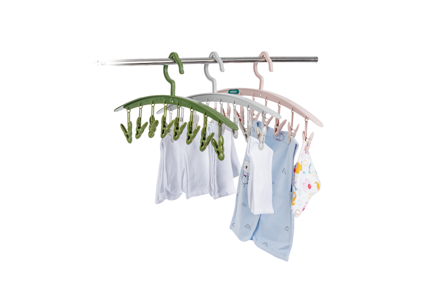 Móc kẹp phơi đồ 1 tầng Hokori Việt Nhật 2821-1